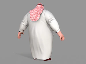 fat arab 3D Model