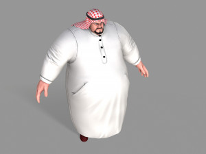 fat arab Modelo 3D