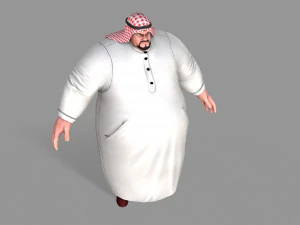 fat arab 3D Model