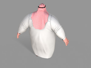 fat arab Modelo 3D