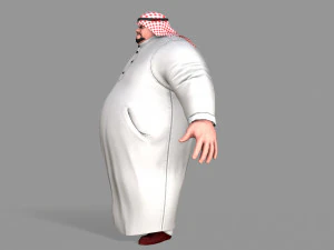 fat arab 3D Model