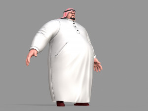 fat arab Modelo 3D