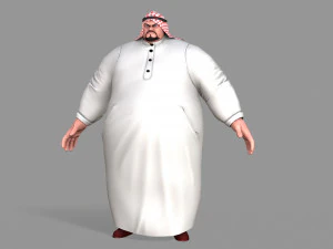 fat arab 3D Model