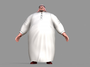fat arab Modelo 3D