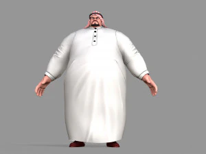 fat arab 3D Model