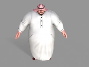 fat arab 3D Model