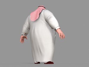 fat arab Modelo 3D