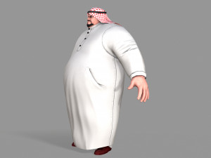 fat arab Modelo 3D