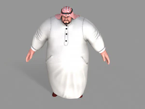 fat arab 3D Model