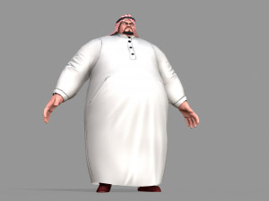 fat arab Modelo 3D
