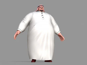 fat arab 3D Model