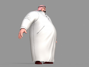 fat arab Modelo 3D