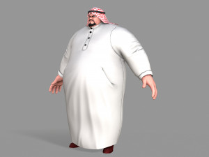fat arab Modelo 3D