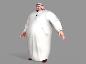 fat arab 3D Model