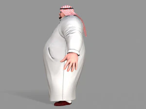 fat arab 3D Model