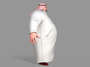 fat arab 3D Model