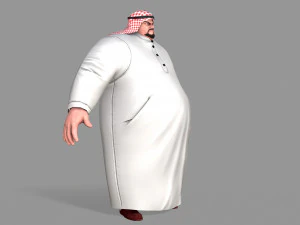 fat arab 3D Model