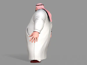 fat arab 3D Model