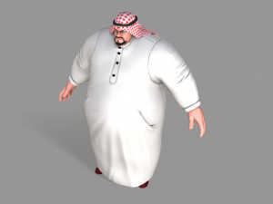 fat arab Modelo 3D