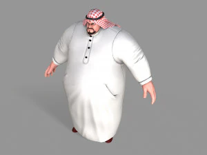 fat arab 3D Model