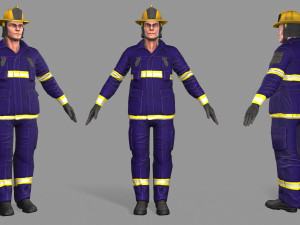 fire fighter Modello 3D