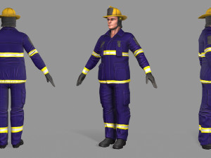 fire fighter Modello 3D