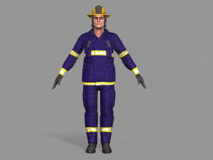 fire fighter Modello 3D