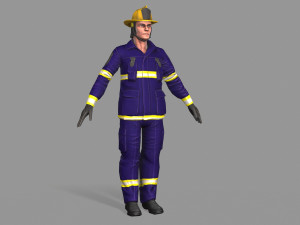 fire fighter Modello 3D