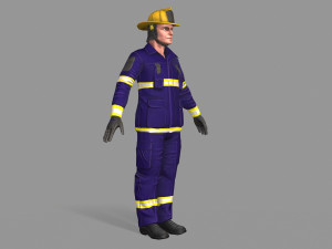 fire fighter Modello 3D