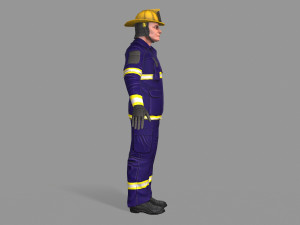 fire fighter Modello 3D