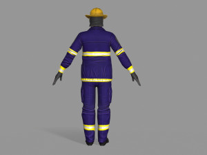 fire fighter Modello 3D