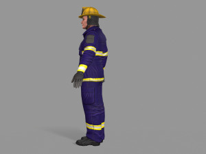 fire fighter Modello 3D