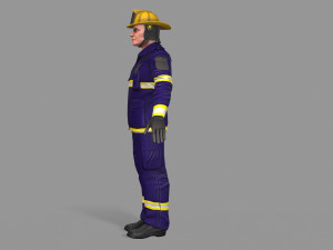 fire fighter Modello 3D