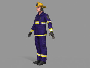 fire fighter Modello 3D