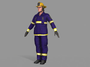 fire fighter Modello 3D