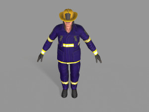 fire fighter Modello 3D