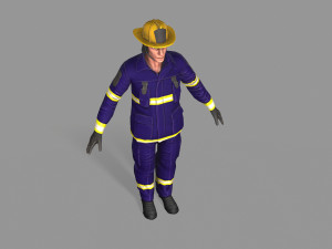 fire fighter Modello 3D