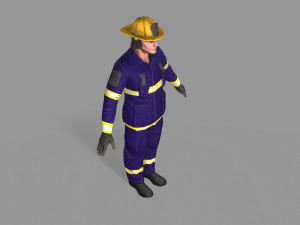 fire fighter Modello 3D