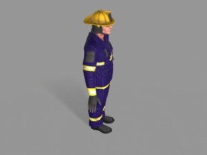 fire fighter Modello 3D