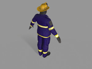 fire fighter Modello 3D