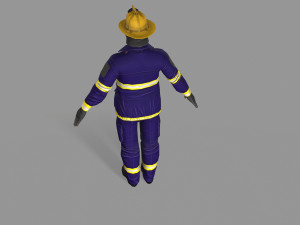 fire fighter Modello 3D