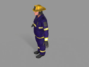 fire fighter Modello 3D
