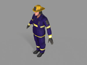 fire fighter Modello 3D