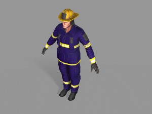 fire fighter Modello 3D