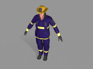 fire fighter Modello 3D