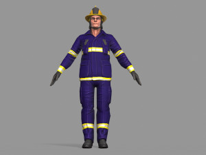fire fighter Modello 3D