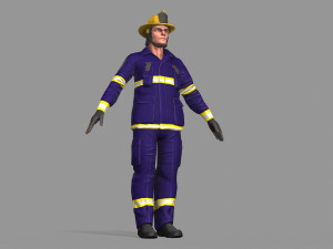 fire fighter Modello 3D