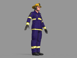 fire fighter Modello 3D