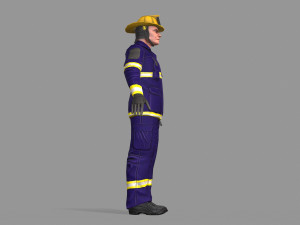 fire fighter Modello 3D