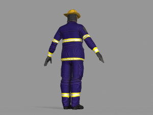 fire fighter Modello 3D